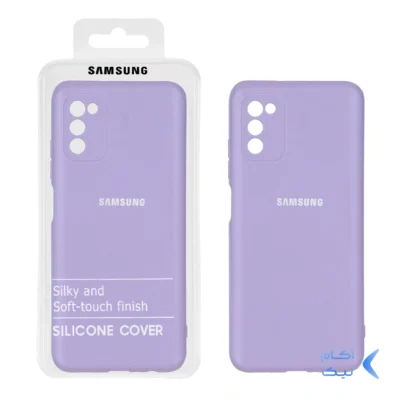قاب نیو سیلیکون محافظ لنزدار RFF مدل Samsung A03S / A02S - یاسی (پک دار)