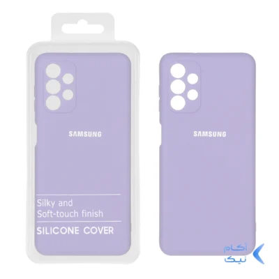 قاب نیو سیلیکون محافظ لنزدار RFF مدل Samsung A13 - 4G - یاسی (پک دار)