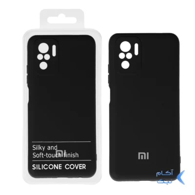 قاب نیو سیلیکون محافظ لنزدار RFF مدل Xiaomi Redmi Note 10S / Note 10 - 4G - مشکی (پک دار)