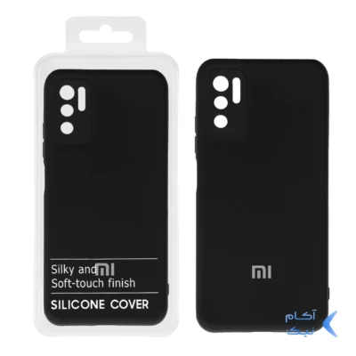 قاب نیو سیلیکون محافظ لنزدار RFF مدل Xiaomi Redmi Note 10 - 5G / Poco M3 Pro / Note 11 SE - مشکی (پک دار)