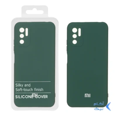 قاب نیو سیلیکون محافظ لنزدار RFF مدل Xiaomi Redmi Note 10 - 5G / Poco M3 Pro / Note 11 SE - سبز (پک دار)