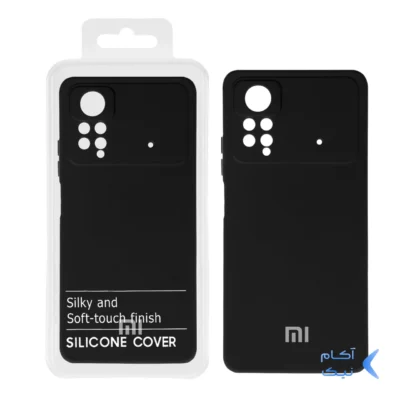 قاب نیو سیلیکون محافظ لنزدار RFF مدل Xiaomi Poco X4 Pro - مشکی (پک دار)