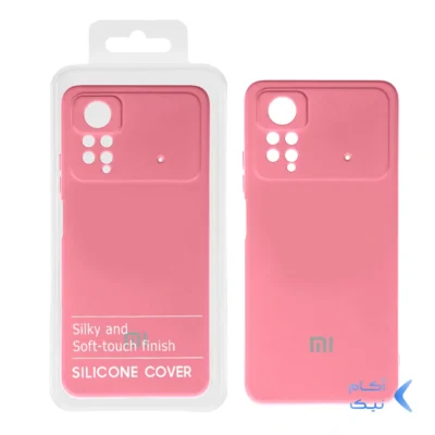 قاب نیو سیلیکون محافظ لنزدار RFF مدل Xiaomi Poco X4 Pro - صورتی پاستیلی (پک دار)