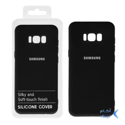 قاب نیو سیلیکون محافظ لنزدار RFF مدل Samsung S8 Plus - مشکی (پک دار)