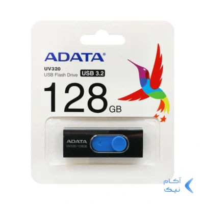 ADATA UV320 USB 3.2 Flash Memory - 128GB - مشکی آبی (گارانتی پنج ساله آونگ)