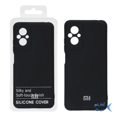 قاب نیو سیلیکون محافظ لنزدار RFF مدل Xiaomi Poco M5 - مشکی کد 6 (پک دار)