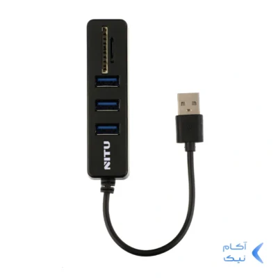 هاب 5 پورت NITU USB3.0 مدل NN27 - مشکی (گارانتی 18 ماه تعویض نیکان همراه)