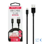 کابل شارژ و دیتا فست آیفون TSCO مدل Tci 602 - مشکی(گارانتی 12 ماهه TSCO)