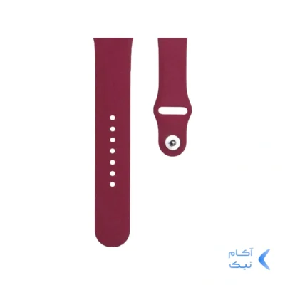 بند سیلیکونی ساعت هوشمند سایز 20 میلیمتری - زرشکی