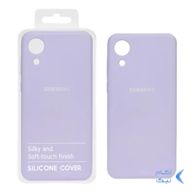 قاب نیو سیلیکون محافظ لنزدار RFF مدل Samsung A03 Core - یاسی کد7 (پک دار)