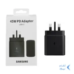 شارژر دیواری سه پین PD و فست تک پورت SAMSUNG Type-C مدل EP-TA845 45W -مشکی