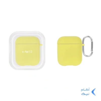 کاور ایرپاد سیلیکونی اورجینال Apple Airpods 1 / 2 - زرد