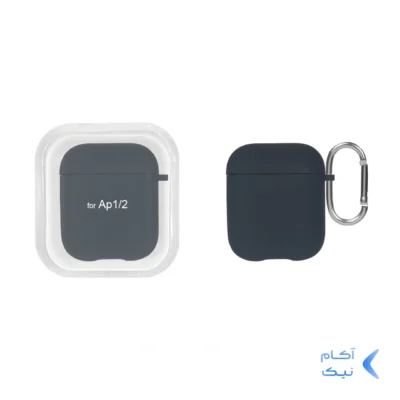 کاور ایرپاد سیلیکونی اورجینال Apple Airpods 1 / 2 - سرمه ای