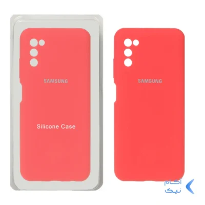 قاب سیلیکونی پاک کنی محافظ لنزدار اورجینال Samsung A02S/A03S - قرمز (پک اصلی)
