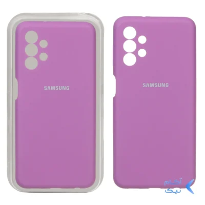 قاب سیلیکونی پاک کنی محافظ لنزدار اورجینال Samsung A13-4G - ارغوانی (پک اصلی)