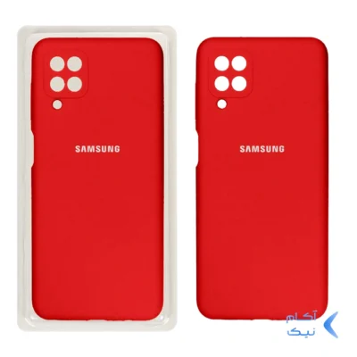 قاب سیلیکونی پاک کنی محافظ لنزدار اورجینال Samsung A12/M12/F12 - قرمز (پک اصلی)