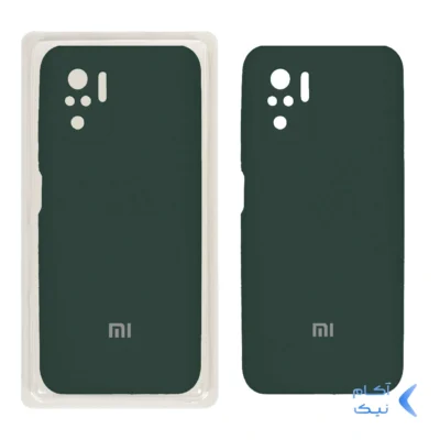 قاب سیلیکونی پاک کنی محافظ لنزدار اورجینال Xiaomi Redmi Note 10S/ Redmi Note 10-4G/ Poco M5S - سبز (پک اصلی)