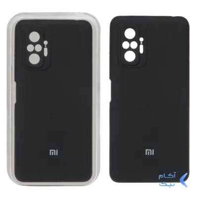 قاب سیلیکونی پاک کنی محافظ لنزدار اورجینال Xiaomi Redmi Note 10 Pro-4G / Redmi Note 10 Pro Max - مشکی (پک اصلی)