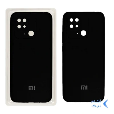 قاب سیلیکونی پاک کنی محافظ لنزدار اورجینال Xiaomi Redmi 10C/ Poco C40 - مشکی (پک اصلی)