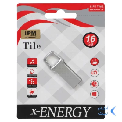 فلش مموری X-ENERGY USB2.0 مدل Tile ظرفیت 16GB - نقره ای (گارانتی مادام العمر IPM)
