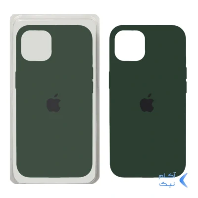 قاب سیلیکونی پاک کنی اورجینال Iphone 13 / 14 - سبزتیره ( پک اصلی)