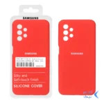قاب سیلیکونی پاک کنی اورجینال درجه یک Samsung A13-4G - قرمز (پک دار)