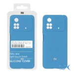 قاب سیلیکونی پاک کنی اورجینال درجه یک Xiaomi Poco M4 Pro-4G - آبی (پک دار)