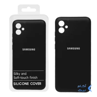قاب نیو سیلیکون محافظ لنزدار RFF مدل Samsung A04E - مشکی کد 9 (پک دار)