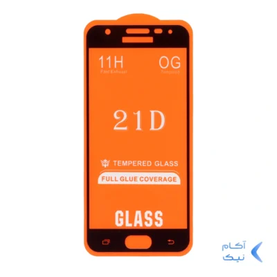 محافظ صفحه نمایش شیشه ای Samsung J2 Pro - Full Cover 21D (بدون پک) - مشکی