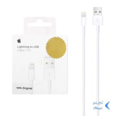 کابل شارژ آیفون 7 - سفید - DST (گارانتی شش ماهه) - درجه یک