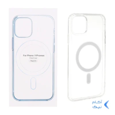 قاب شفاف Apple iPhone 11 Pro Max با قابلیت شارژ MagSafe (پک دار)