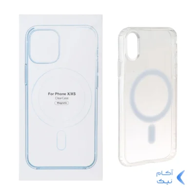 قاب شفاف Apple iPhone X / XS با قابلیت شارژ MagSafe (پک دار)