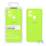 قاب سیلیکونی پاک کنی اورجینال درجه یک Samsung Galaxy A21s - سبز فسفری (پک دار)