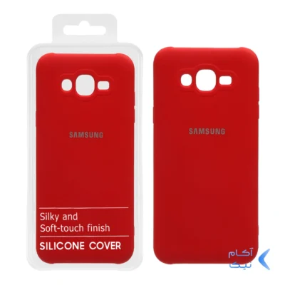 قاب نیو سیلیکون محافظ لنزدار RFF مدل Samsung Galaxy J7 (2015) / J700 - قرمز (پک دار)