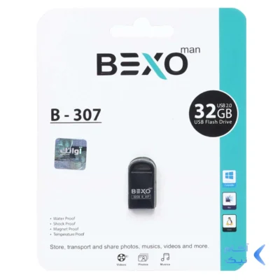 فلش مموری BEXO USB2.0 مدل B-307 ظرفیت 32GB - مشکی (گارانتی داده پردازی آواتک)