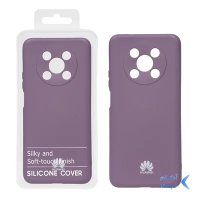 قاب نیو سیلیکون محافظ لنزدار RFF مدل Huawei Nova Y90 - بادمجانی (پک دار)