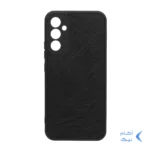 قاب طرح چرم مورب Samsung Galaxy A34 - مشکی