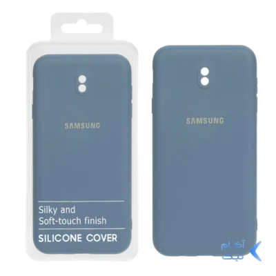 قاب نیو سیلیکون محافظ لنزدار RFF مدل Samsung Galaxy J7 Pro - آبی فیلی (پک دار)
