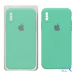 قاب سیلیکونی پاک کنی محافظ لنزدار اورجینال Apple iPhone X / iPhone XS - سبز ( پک اصلی)
