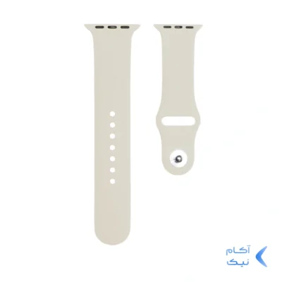 بند سیلیکونی اورجینال اپل واچ سایز 42/44/45/46/49 میلیمتری - شیری