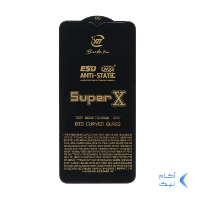 محافظ صفحه نمایش آنتی استاتیک Full Cover Super X مدل A12 / A02 / A02S / A03 / A03S / A03 Core / A04 / A04S / A04E / A13 / A23 / A32 5G / M02 / M04 / M12 / M13 / M23 / M33 /F13 / A1 Plus / A2 Plus / M4 / M5 / C30 / C30S