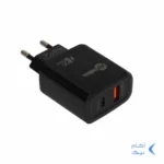 شارژر دیواری سوپر فست و PD دو پورت Miller مدل M-72 38W به همراه کابل شارژ Type-C - مشکی (گارانتی پارتیان پایا)