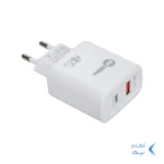 شارژر دیواری سوپر فست و PD دو پورت Miller مدل M-72 38W به همراه کابل شارژ Type-C - سفید (گارانتی پارتیان پایا)