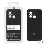 قاب سیلیکونی پاک کنی اورجینال درجه یک Xiaomi Redmi 12C / Redmi 11A / Poco C55 - مشکی (پک دار)