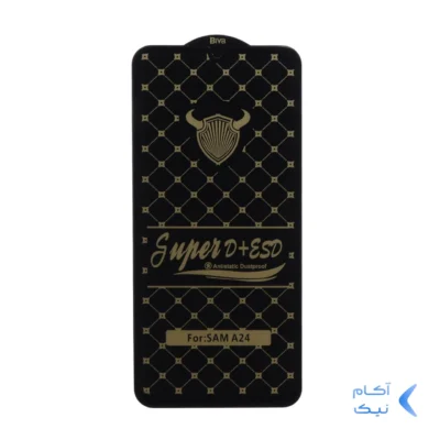 محافظ صفحه نمایش شیشه ای Samsung A15 / A25 / A24 / M34 / F34 - Full Cover Super D Plus Biva - مشکی (بدون پک)