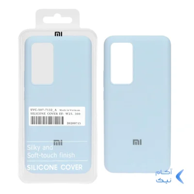قاب سیلیکونی پاک کنی اورجینال درجه یک Xiaomi Mi 12T / Mi 12T Pro / Redmi K50 - آبی روشن (پک دار)