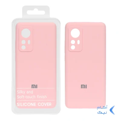 قاب سیلیکونی پاک کنی اورجینال درجه یک Xiaomi Mi 12 / Mi 12X - صورتی (پک دار)