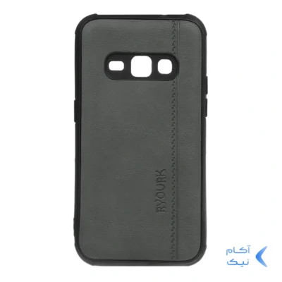 قاب طرح چرم RYOURK مدل Samsung Galaxy J1 (2016) - خاکستری
