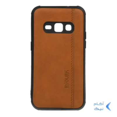 قاب طرح چرم RYOURK مدل Samsung Galaxy J1 (2016) - عسلی