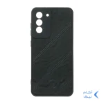 قاب طرح چرم مورب Samsung Galaxy S21 FE - مشکی